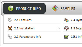 Modern Dark Drop Down Menus Bar Template