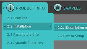 Point Aquamarine Drop Down Menus Template