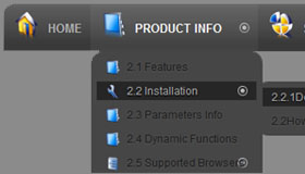 Toolbars Grey Drop Down Menus Template
